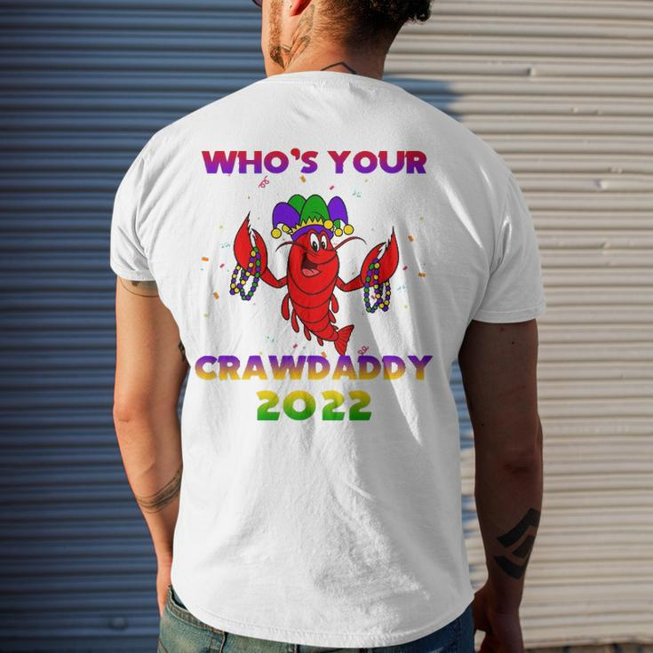 Whos Your Crawdaddy Crawfish Flag Mardi Gras Kids Men Women Men's Back Print T-shirt Gifts for Him