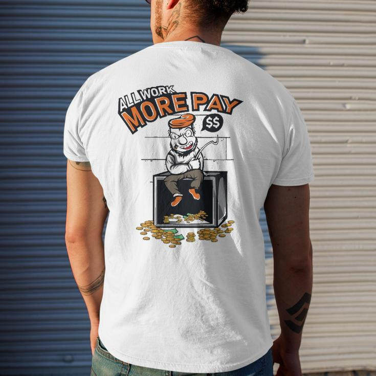 Work S More Paymoney Lover Men's Back Print T-shirt Gifts for Him