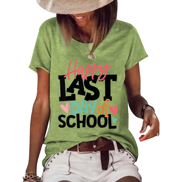 Happy Last Day Of School Funny V3 Women's Short Sleeve Loose T-shirt