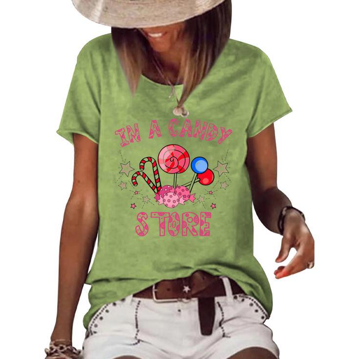 Kid In A Candy Store 35 Trending Shirt Women's Short Sleeve Loose T-shirt