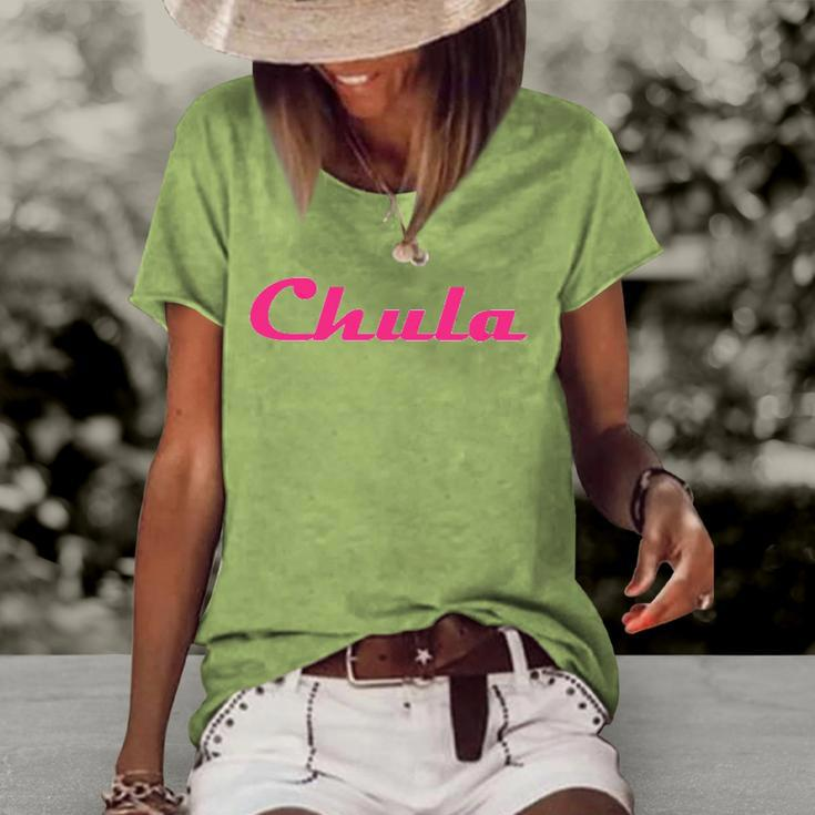 Womens Chula Sexy Hot Funny Latina Chola Women's Short Sleeve Loose T-shirt