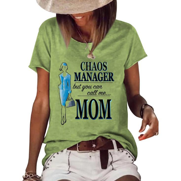 Chaos Manager But You Can Call Me Mom Women's Short Sleeve Loose T-shirt