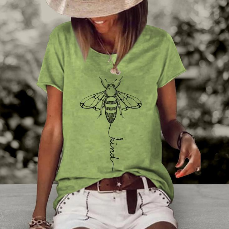Cool Bee Kind Summer Be Kind Kindness Men Women Kids Women's Loose T-shirt