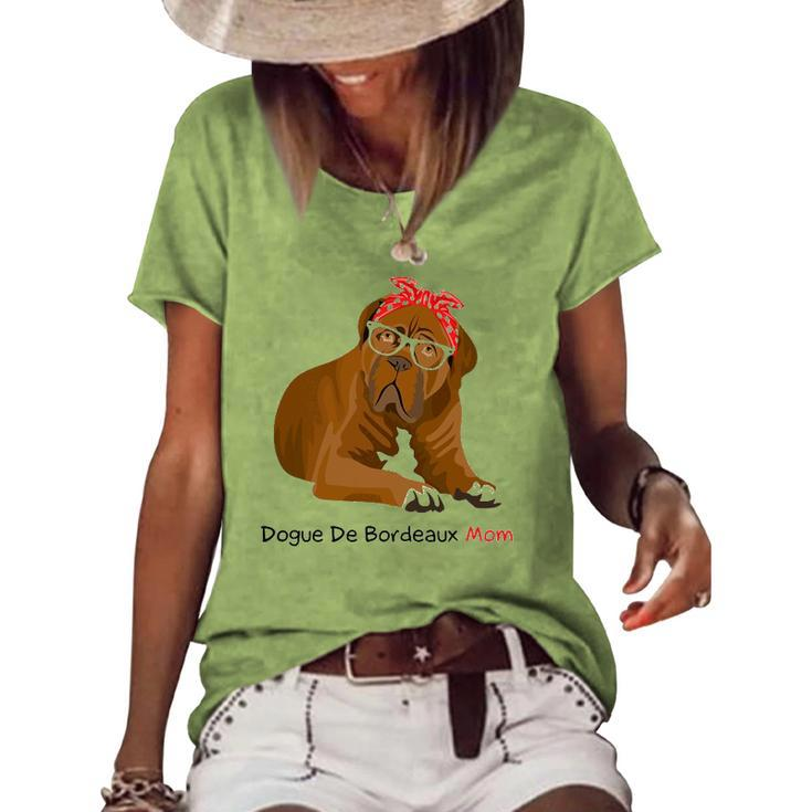 Dogue De Bordeaux Mom Bandana Womens Women's Short Sleeve Loose T-shirt