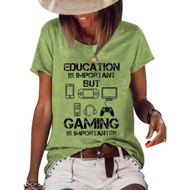Funny Kids Gaming Women's Short Sleeve Loose T-shirt
