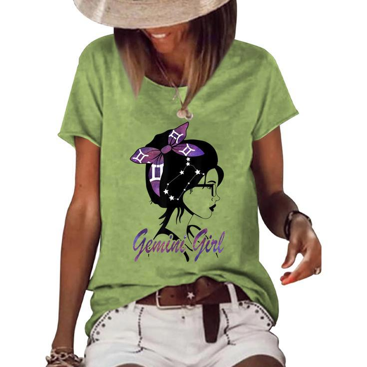 Gemini Girl Birthday Gemini Woman Zodiac Sign Women's Loose T-shirt