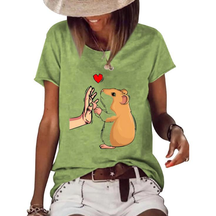 Hamster Lover Hammy Girls Women Women's Short Sleeve Loose T-shirt