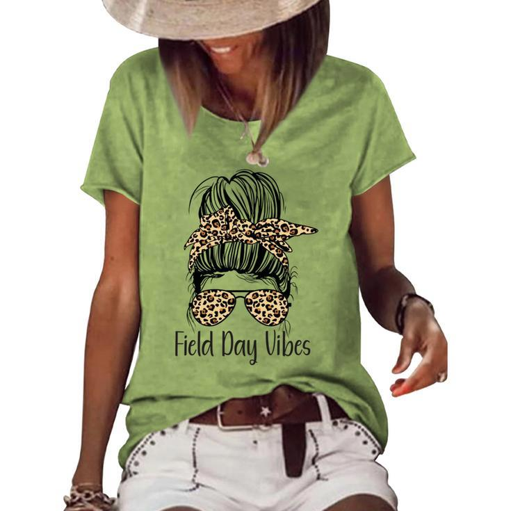 Happy Field Day Field Day Tee Kids Graduation School Fun Day V11 Women's Short Sleeve Loose T-shirt