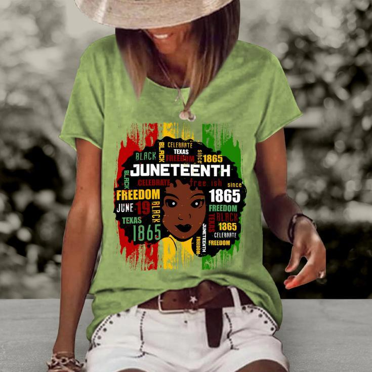 Juneteenth Girl Shirt Women's Short Sleeve Loose T-shirt