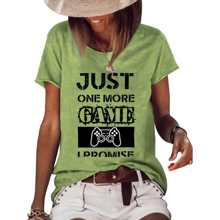 Just One More Game I Promise Women's Short Sleeve Loose T-shirt