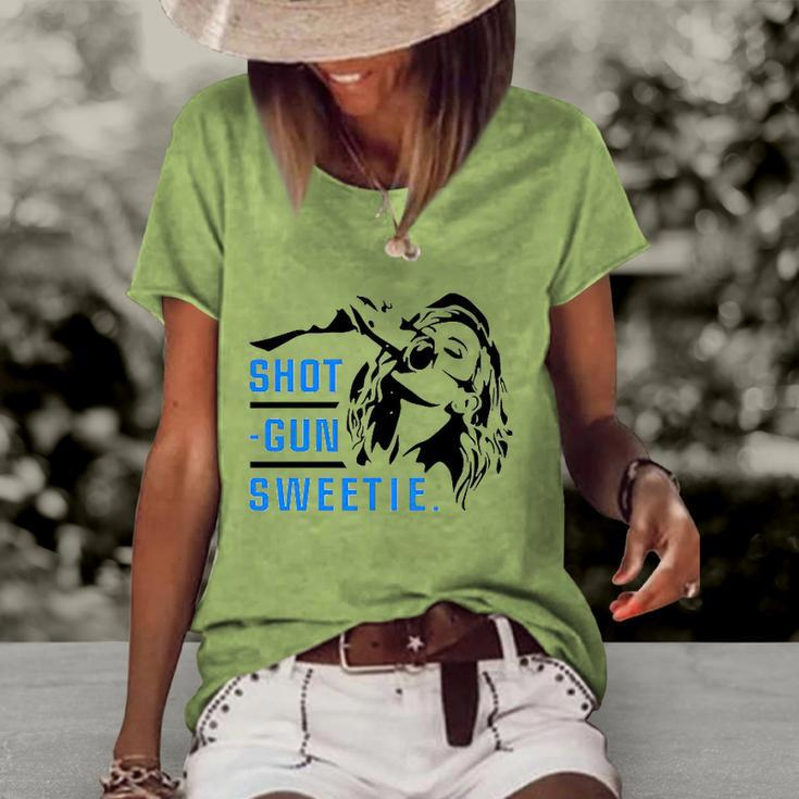 Kyle Larson’S Wife Shotgun Sweetie Women's Short Sleeve Loose T-shirt