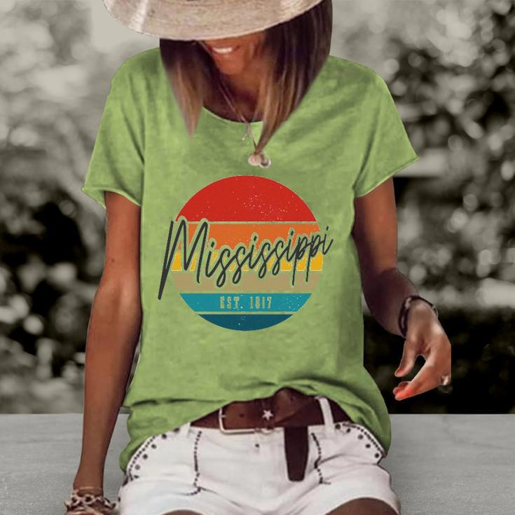 Mississippi Est 1817 Vintage Pride  Women's Short Sleeve Loose T-shirt