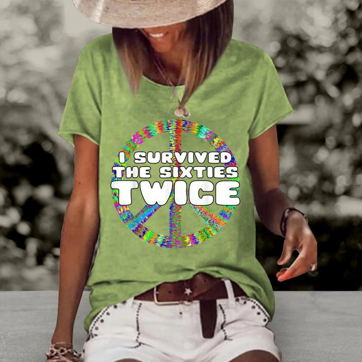 Vintage I Survived The Sixties Twice Birthday V7 Women's Loose T-shirt