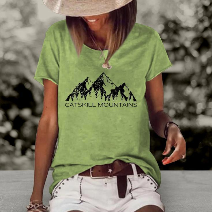 Womens Catskill Mountains New York Gift  Women's Short Sleeve Loose T-shirt