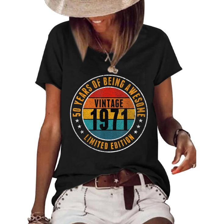 50 Year Old Vintage 1971 Limited Edition 50Th Birthday  Women's Short Sleeve Loose T-shirt