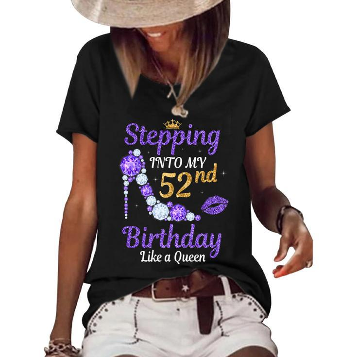 52 Years Old Ladies Lady 52Nd Birthday   Women's Short Sleeve Loose T-shirt