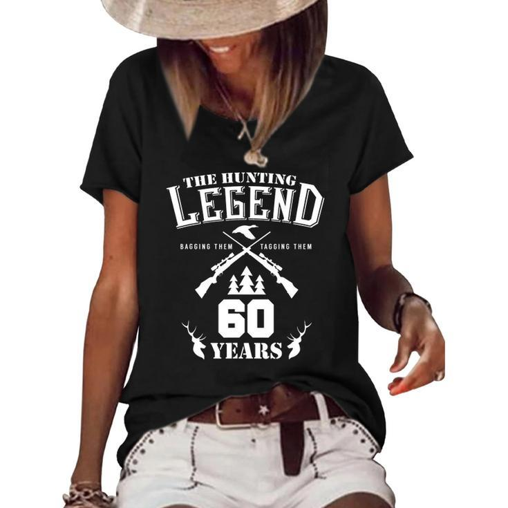 60Th Birthday Present For Hunters Women's Short Sleeve Loose T-shirt