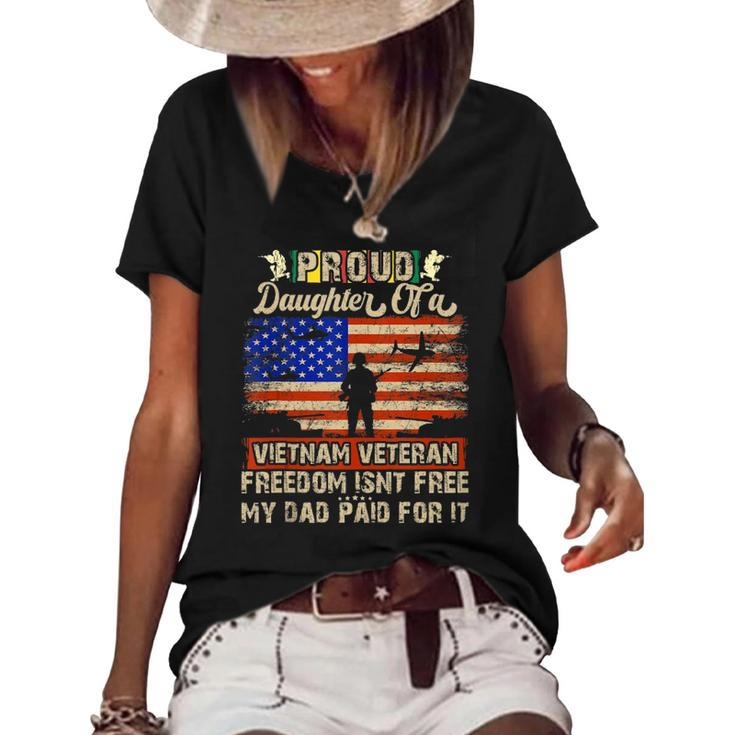 Army Military Navy - Proud Daughter Of A Vietnam Veteran  Women's Short Sleeve Loose T-shirt