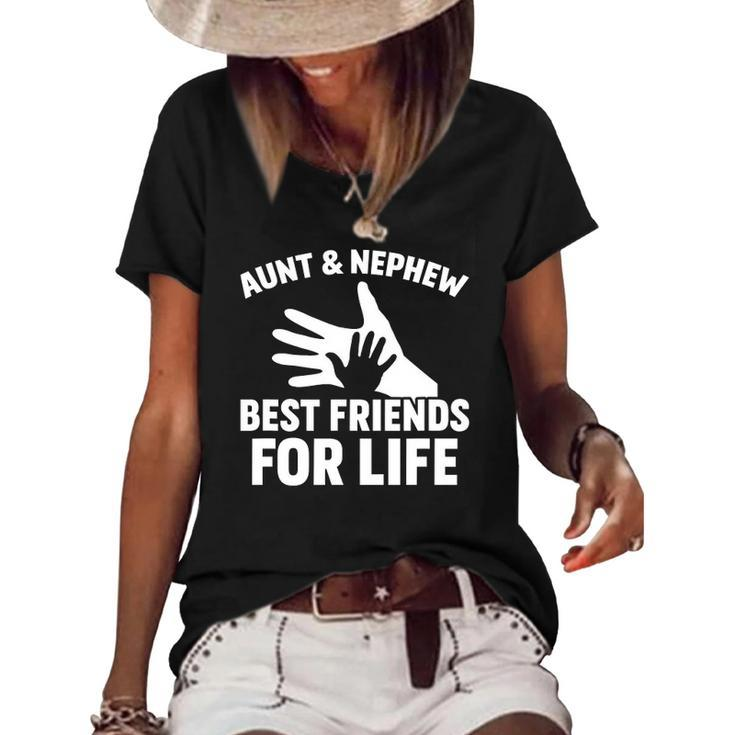 Aunt And Nephew Best Friends For Life Family Women's Short Sleeve Loose T-shirt