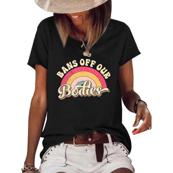 Bans Off Our Bodies  Pro Choice Womens Rights Vintage  Women's Short Sleeve Loose T-shirt