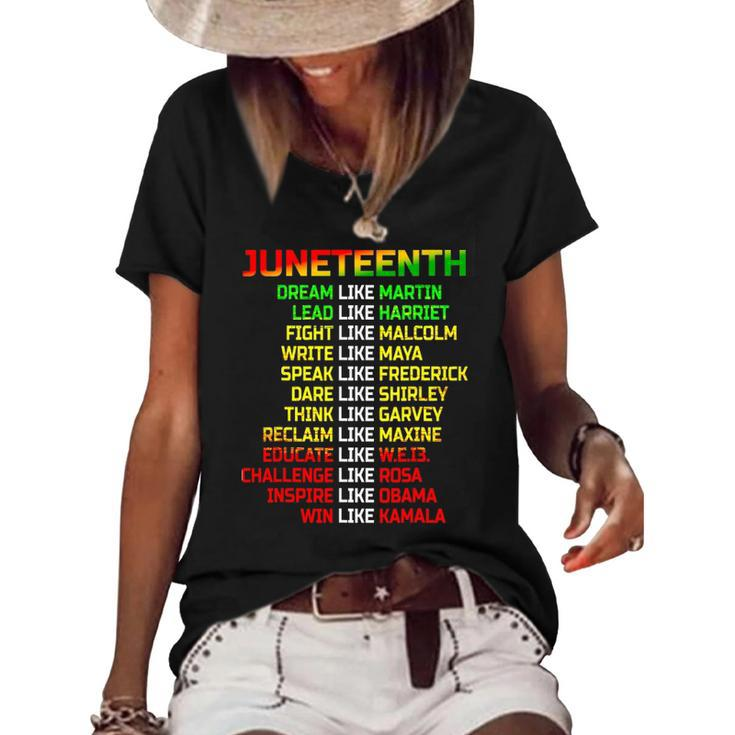 Black Women Freeish Since 1865 Party Decorations Juneteenth Women's Short Sleeve Loose T-shirt