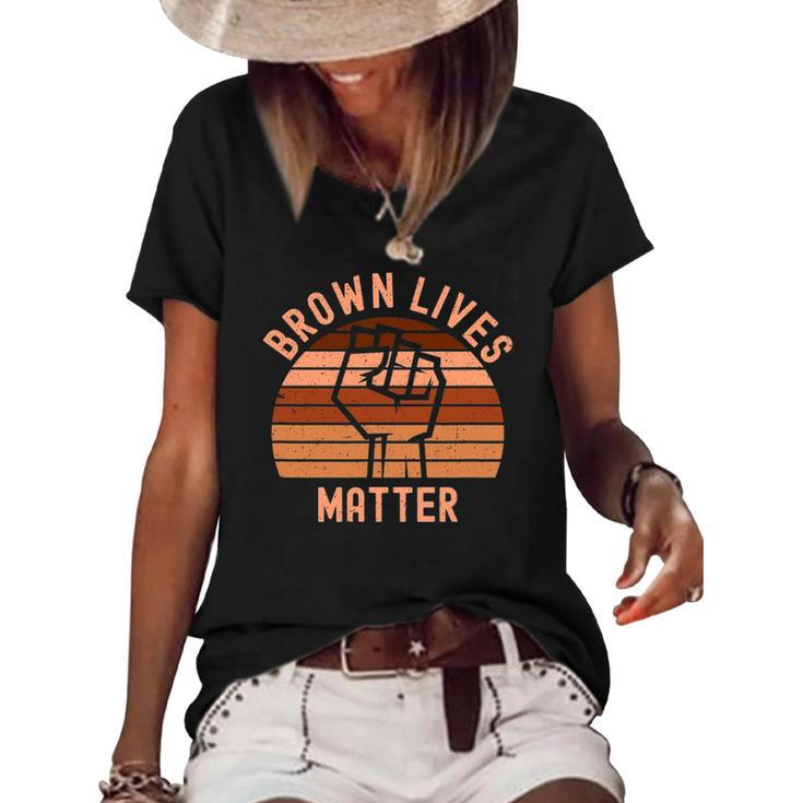 Brown Lives Matter Melanin For Men Women And Toddler Women's Short Sleeve Loose T-shirt