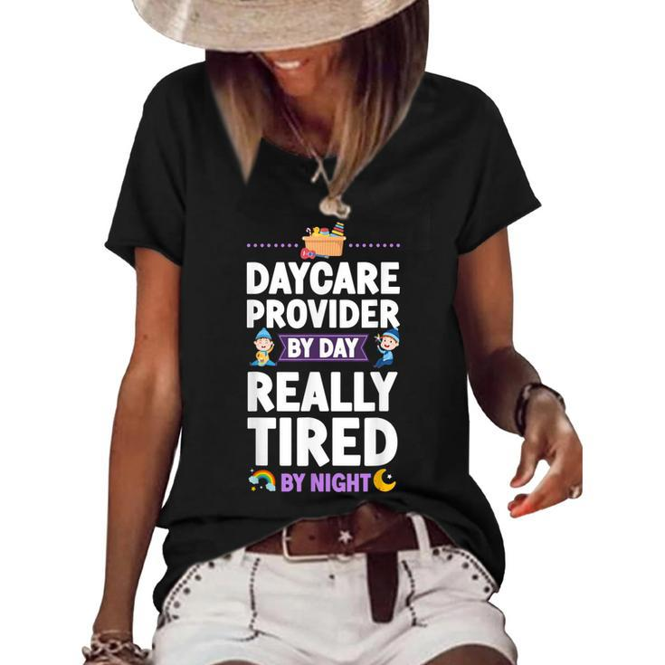 Childcare Daycare Provider Teacher Babysitter Daycare  V2 Women's Short Sleeve Loose T-shirt