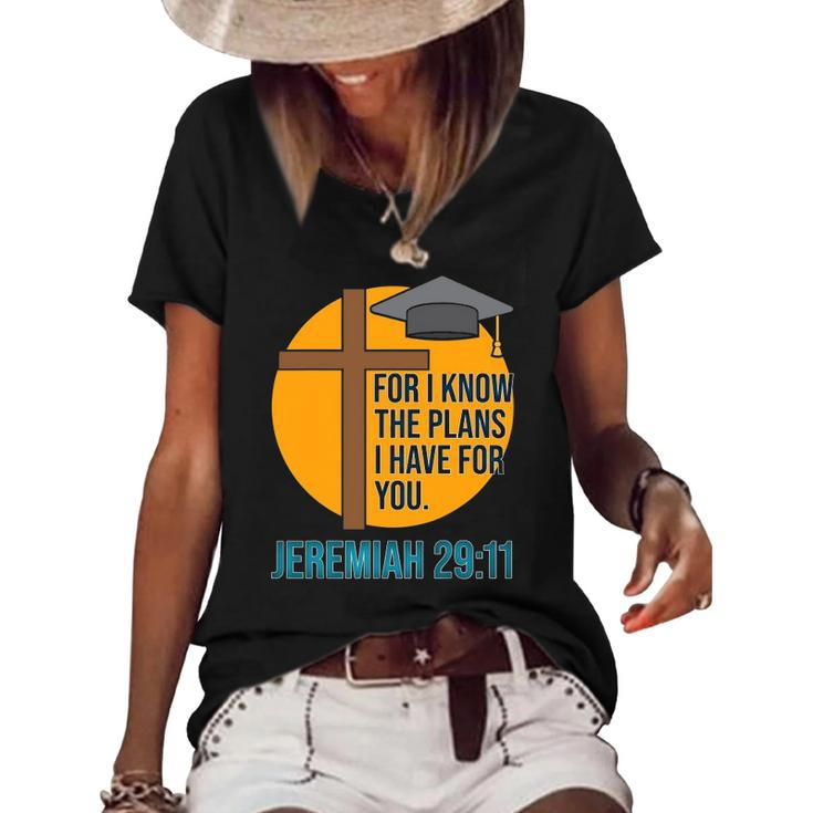 Christian School Graduation Gift Bible Verse Women's Short Sleeve Loose T-shirt
