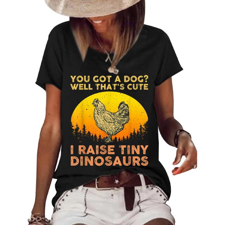 Cool Chicken Art For Men Women Kids Poultry Chicken Farmer  Women's Short Sleeve Loose T-shirt