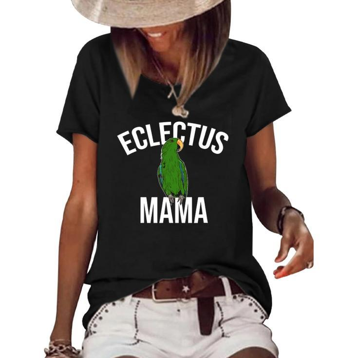 Eclectus Mama Parrot Bird Macaw Women's Short Sleeve Loose T-shirt