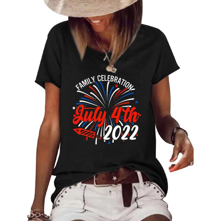 Family Celebration July 4Th 2022 For Men Women Women's Short Sleeve Loose T-shirt