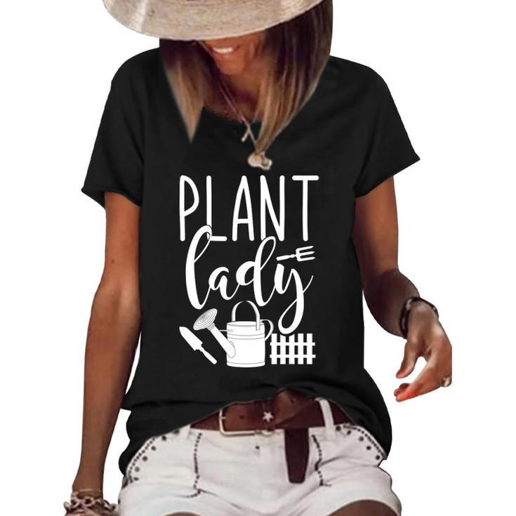 Gardener Women Girls Gift Plant Lady Horticulture Gardening Women's Short Sleeve Loose T-shirt