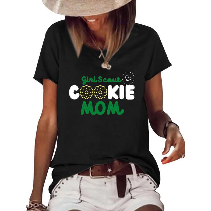 Girl Scout Cute Cookie Mom Women's Short Sleeve Loose T-shirt