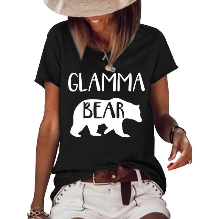 Glamma Grandma Gift   Glamma Bear Women's Short Sleeve Loose T-shirt