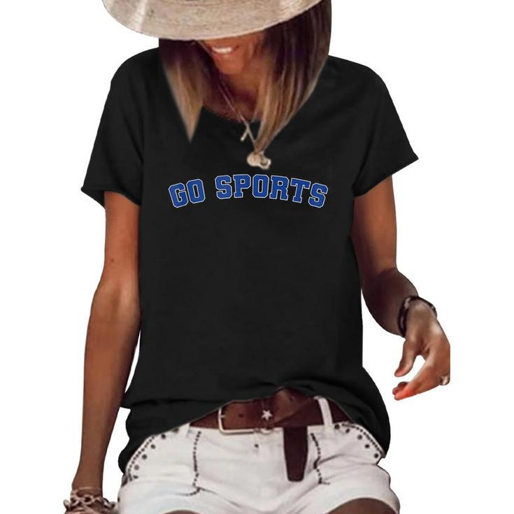 Go Sports Sarcastic Football Lover Gift Women's Short Sleeve Loose T-shirt