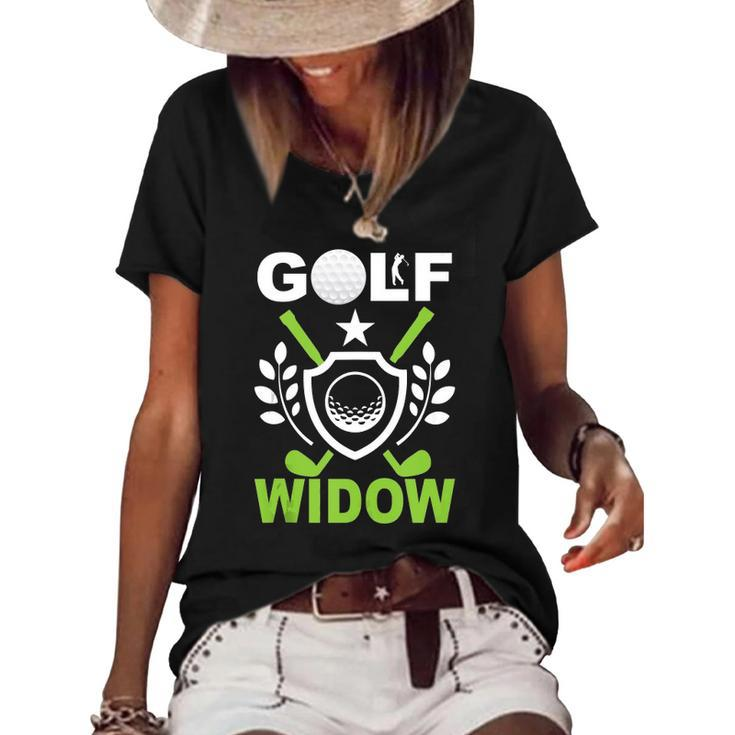 Golf Widow Wife Golfing  Ladies Golfer Women's Short Sleeve Loose T-shirt
