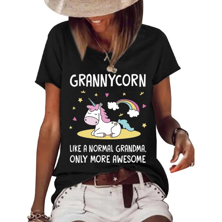 Granny Grandma Gift   Granny Unicorn Women's Short Sleeve Loose T-shirt