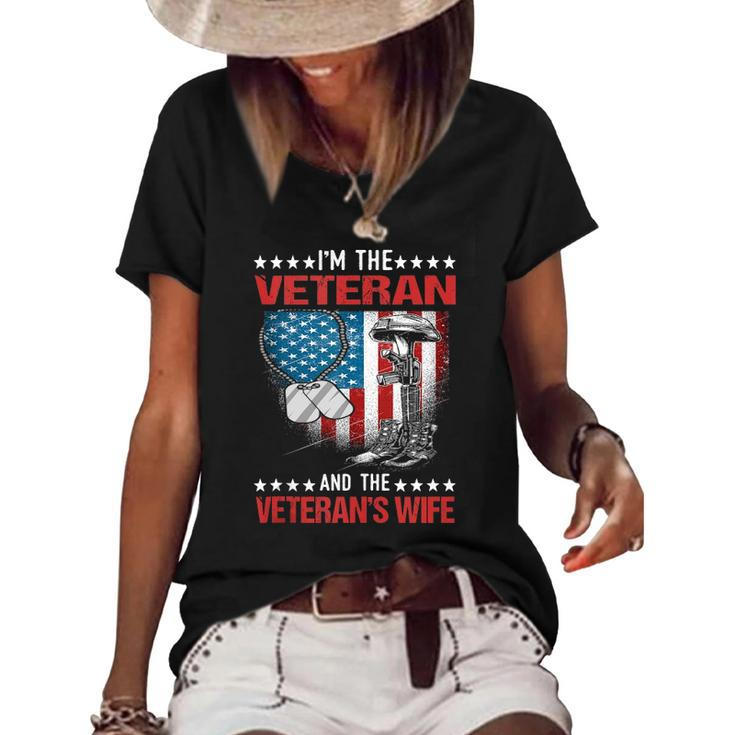 Im The Veteran And The Veterans Wife - Female Veterans  Women's Short Sleeve Loose T-shirt