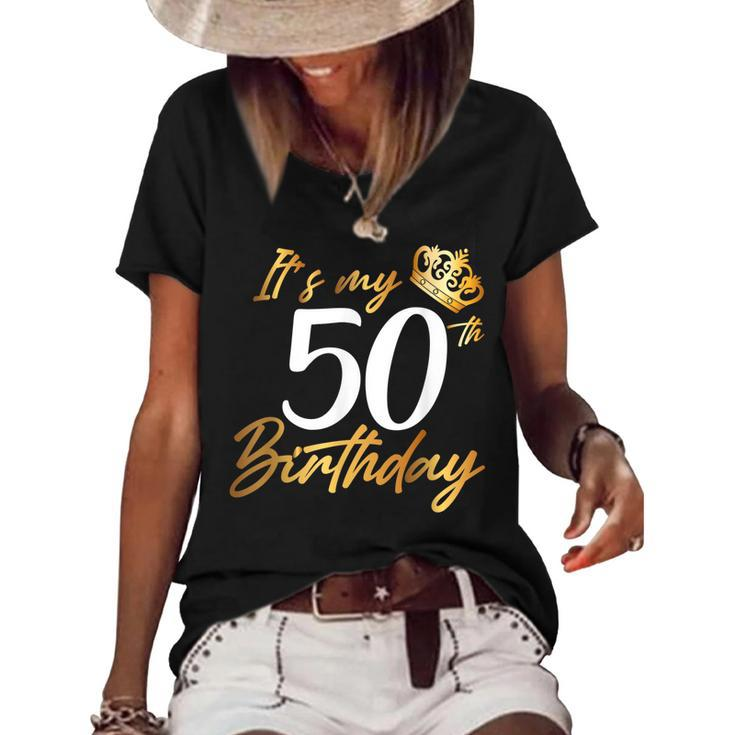 Its My 50Th Birthday 1971 Gift Fifty Years Old Anniversary  Women's Short Sleeve Loose T-shirt