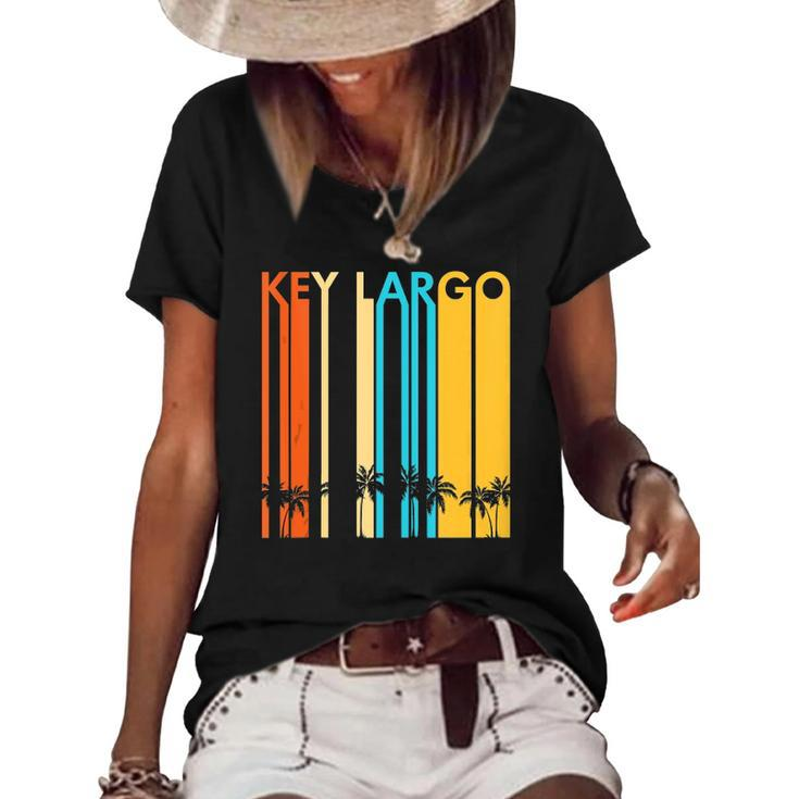 Key Largo Florida Retro Vintage Home Mens Womens Gift Women's Short Sleeve Loose T-shirt