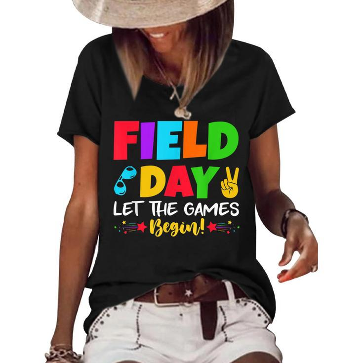 Lets Do This Field Day Thing Teacher Student School  Women's Short Sleeve Loose T-shirt
