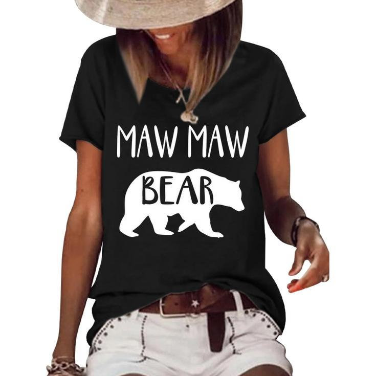 Maw Maw Grandma Gift   Maw Maw Bear Women's Short Sleeve Loose T-shirt