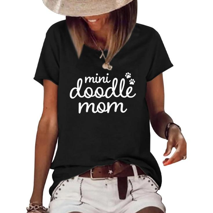 Mini Doodle Mom Miniature Goldendoodle Labradoodle Gift Women's Short Sleeve Loose T-shirt