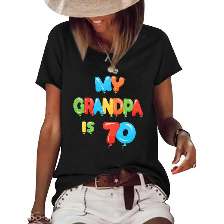 My Grandpa Is 70 Years Old Grampa 70Th Birthday Idea For Him Women's Short Sleeve Loose T-shirt