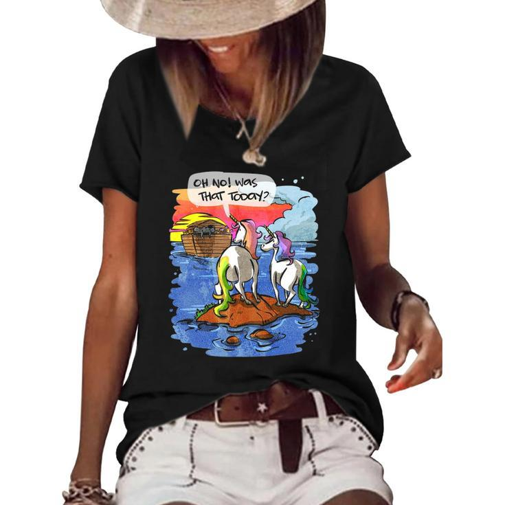 Noah Guy Unicorn Noahs Ark Gift For Girls And Adults Women's Short Sleeve Loose T-shirt