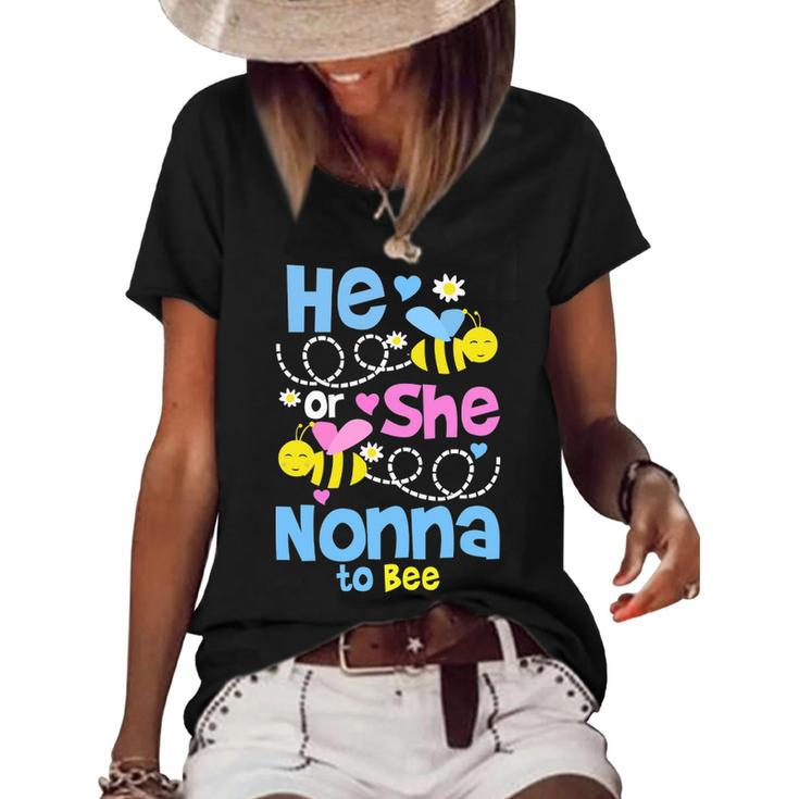 Nonna Grandma Gift   He Or She Nonna To Bee Women's Short Sleeve Loose T-shirt