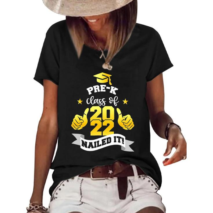 Pre K Class Of 2022 Nailed It Boy Girl Graduation Women's Short Sleeve Loose T-shirt