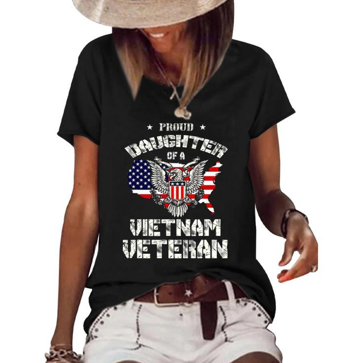 Proud Daughter Of A Vietnam Veteran Gift Women's Short Sleeve Loose T-shirt
