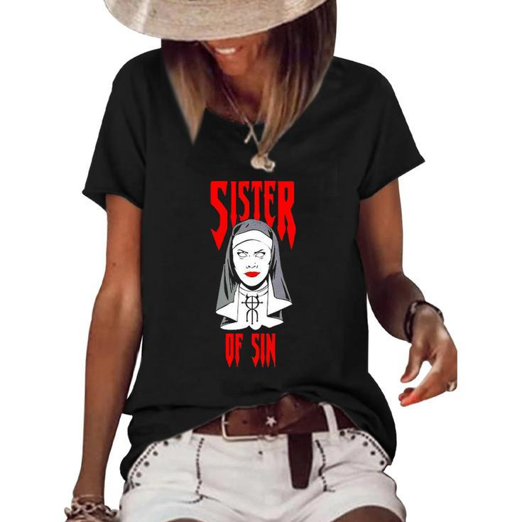 Sister Of Sin Ryzin Ghost Women's Short Sleeve Loose T-shirt