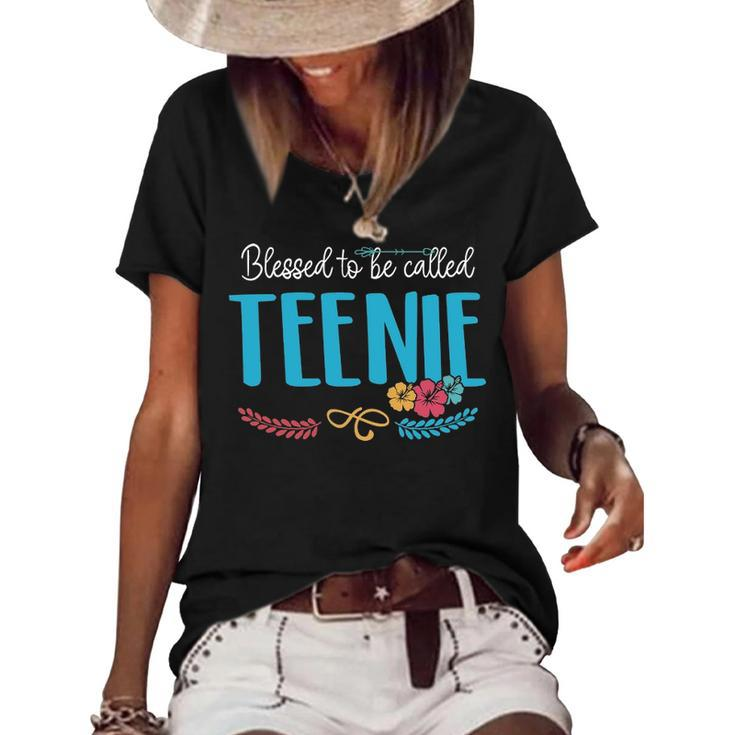 Teenie Grandma Gift   Blessed To Be Called Teenie Women's Short Sleeve Loose T-shirt